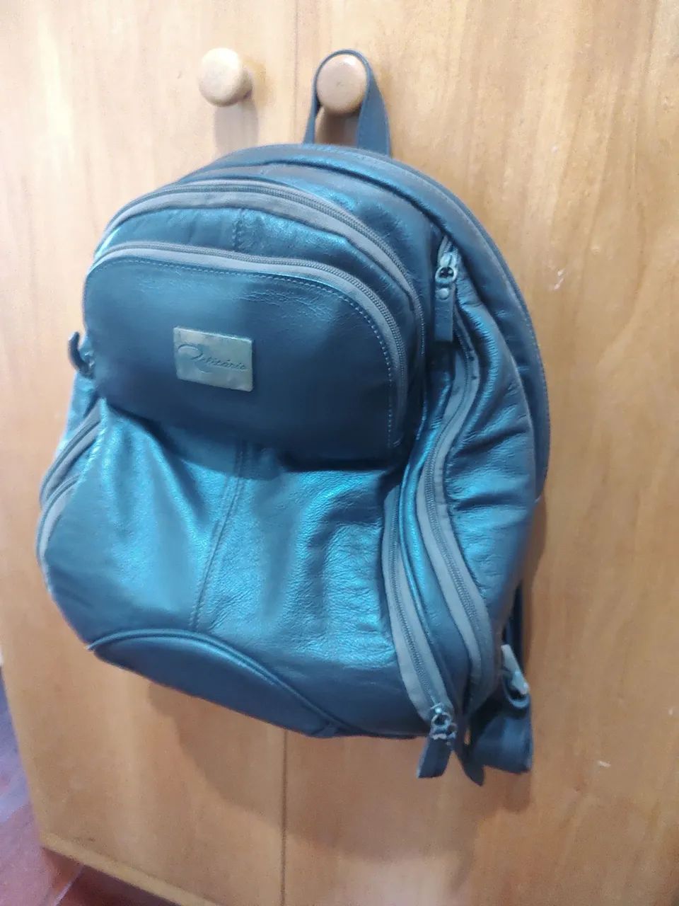 Mochila Couro Marrom - Foto 2