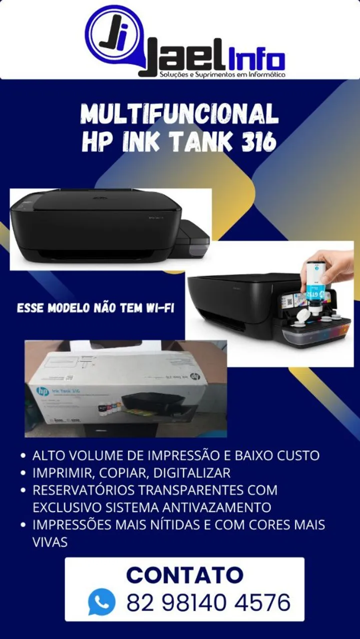 Multifuncional HP Ink Tank 316
