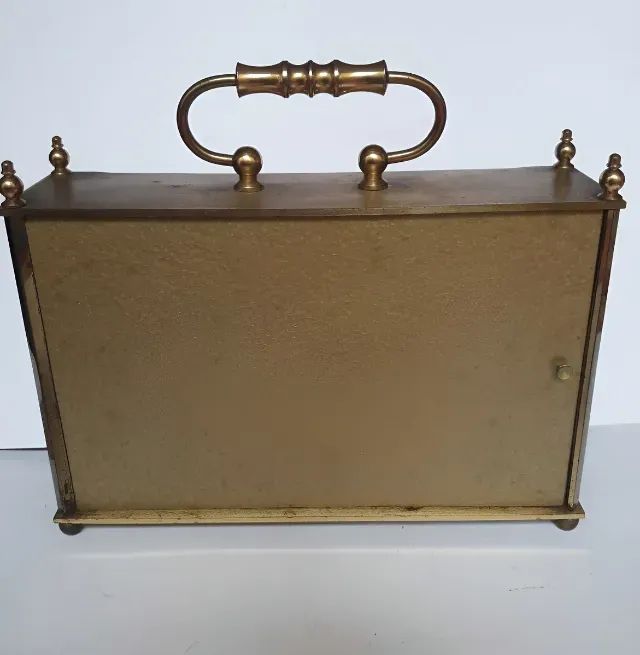 Relógio de Mesa Junghans (Alemão) Cx. Metal Maciço. Made in Germany - Foto 5