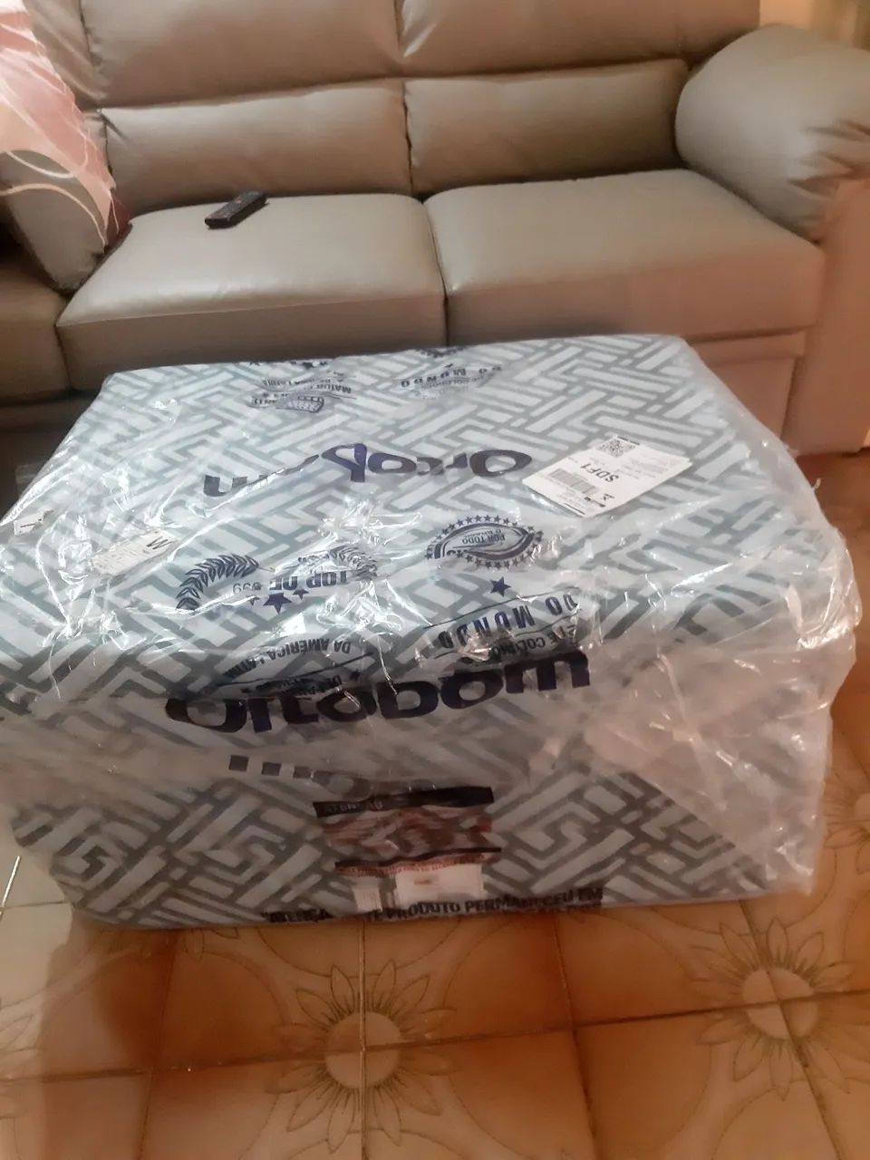 Sofá,  Puff e colchão. 65138001199618121