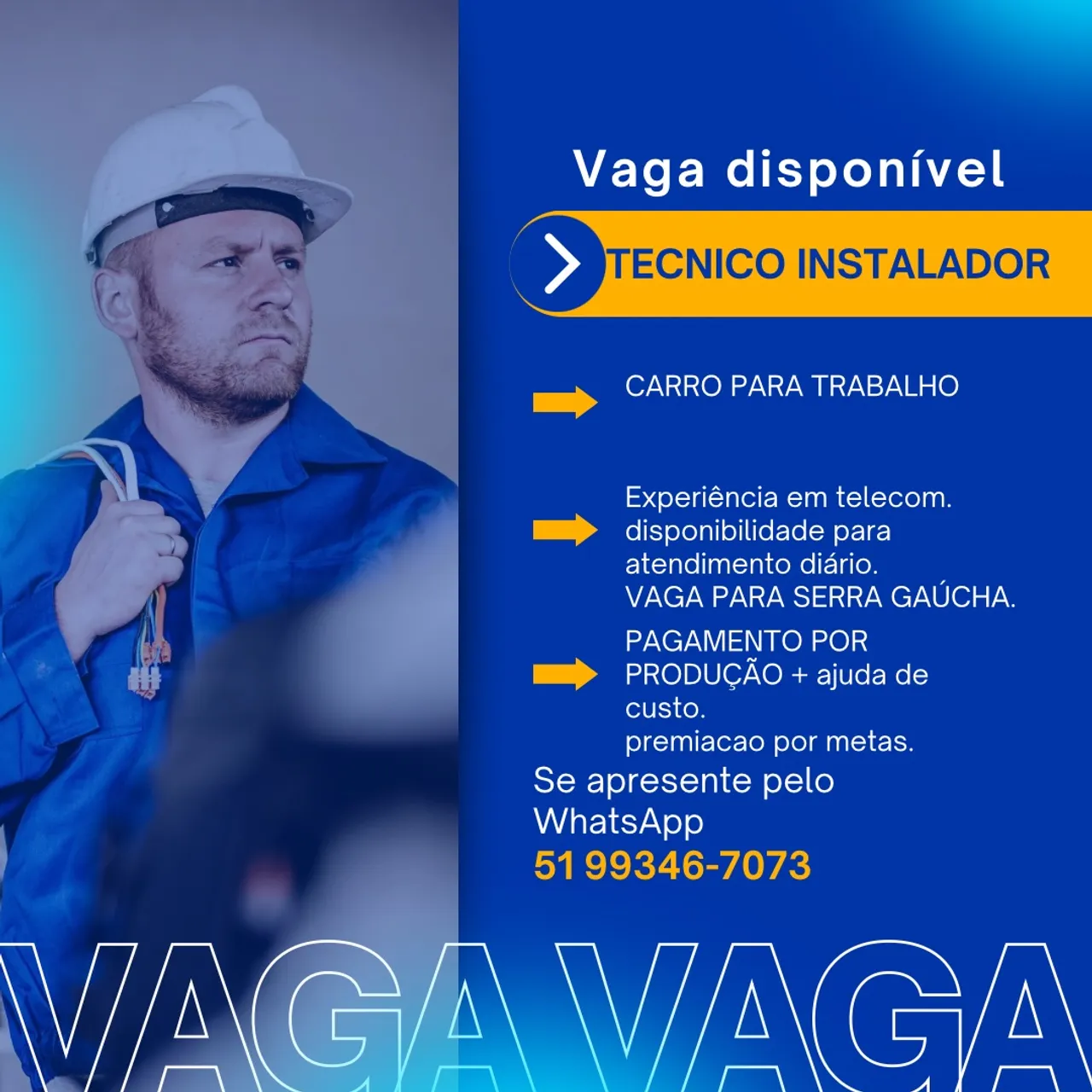 Contrata se técnico em telecom