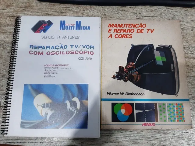 Lote de livros de Eletrônica e de televisão tubo