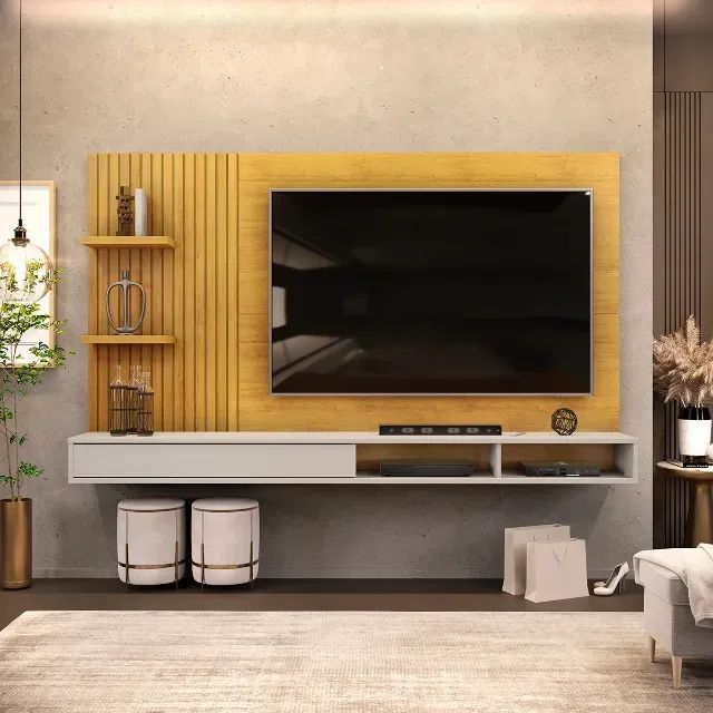 Painel TV Ripado Com 60 Polegadas 422082142662840320