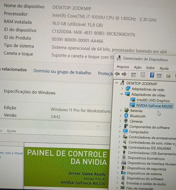 Notebook e Tablet Dell 2 in 1,NF,Ac Cart,,i7 10ª+GeForce MX250,16GB, SSD Nvme+HD, Wi-Fi 6 - Foto 3