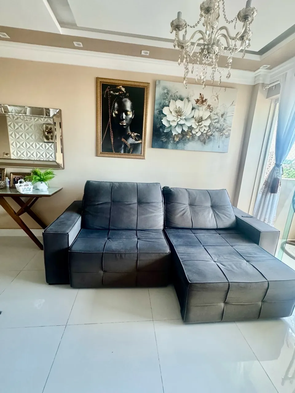 Lindo sofá de luxo