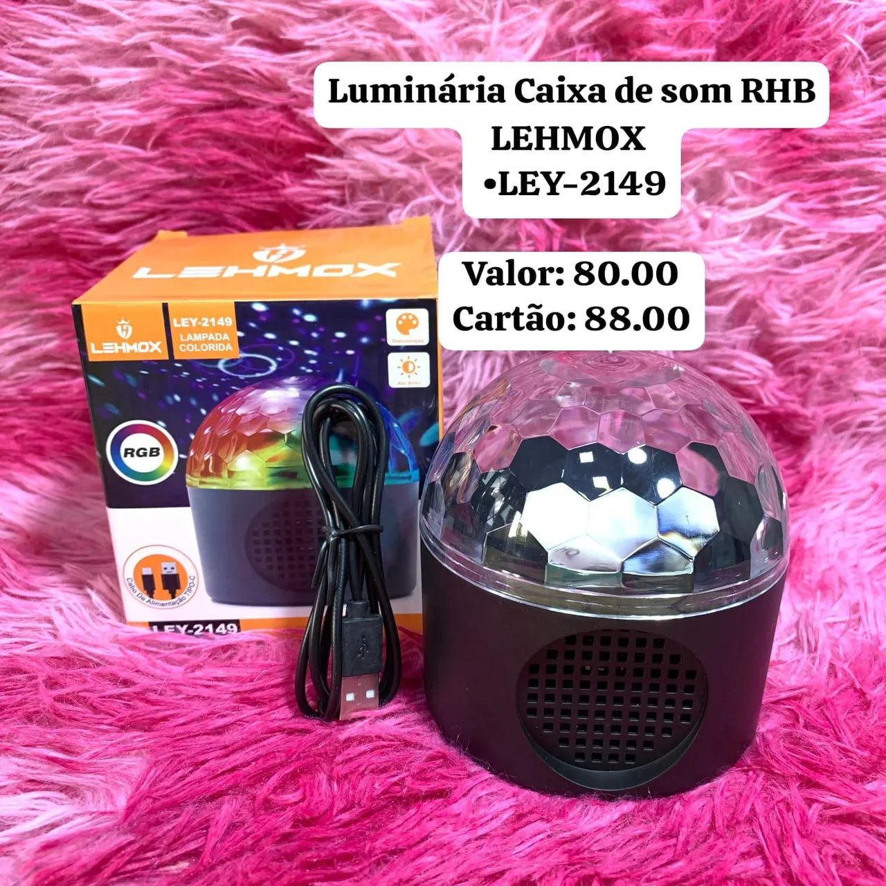 Luminária Caixa de Som RHB LEHMOX LEY-2149