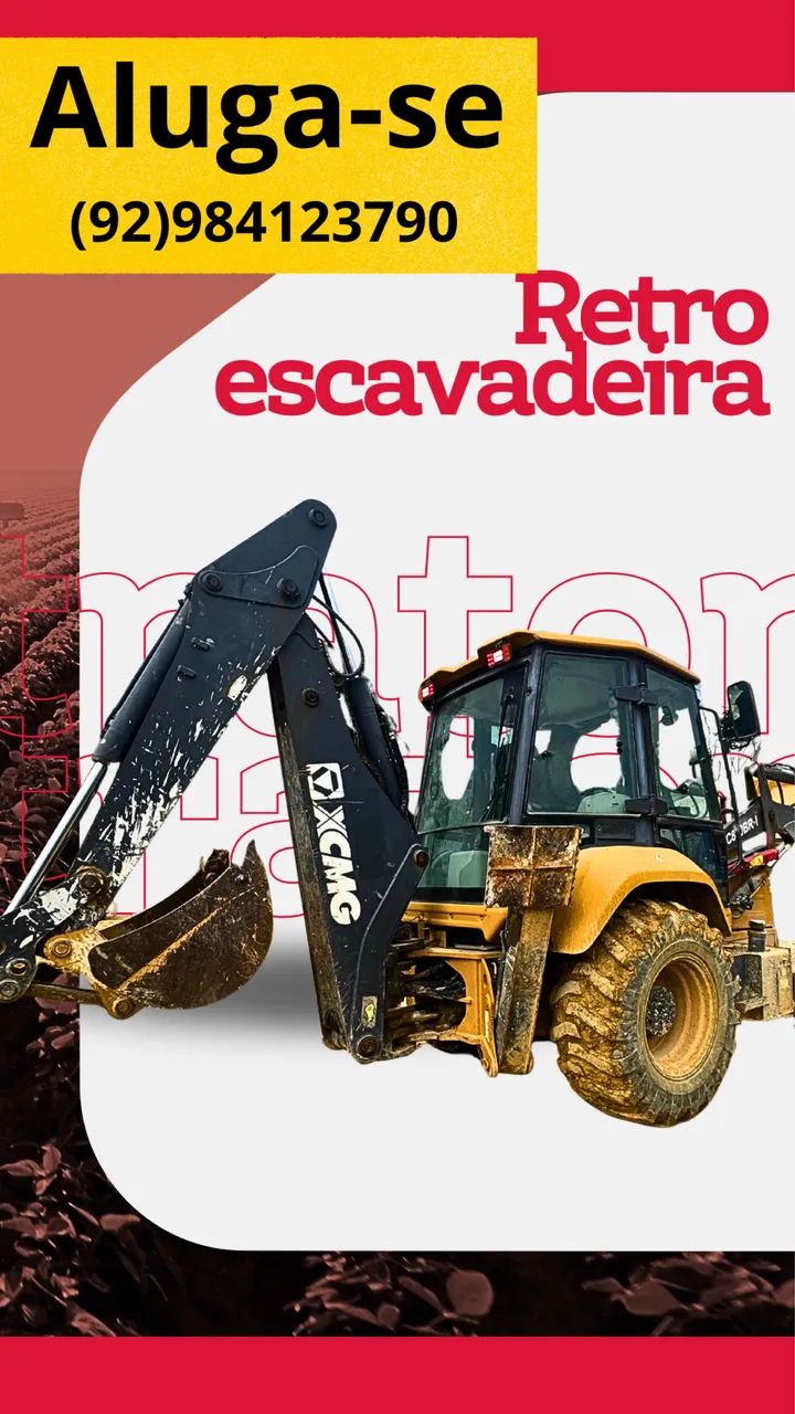 Aluga-se retroescavadeira 