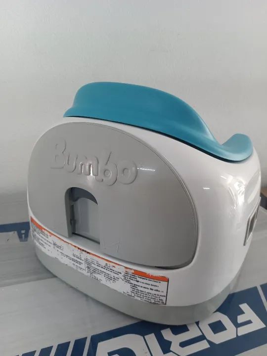 Cadeira de Alimentação Infantil Bumbo - Azul e Branco - Foto 2