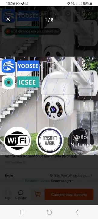 Câmera de Segurança Wifi Bivolt