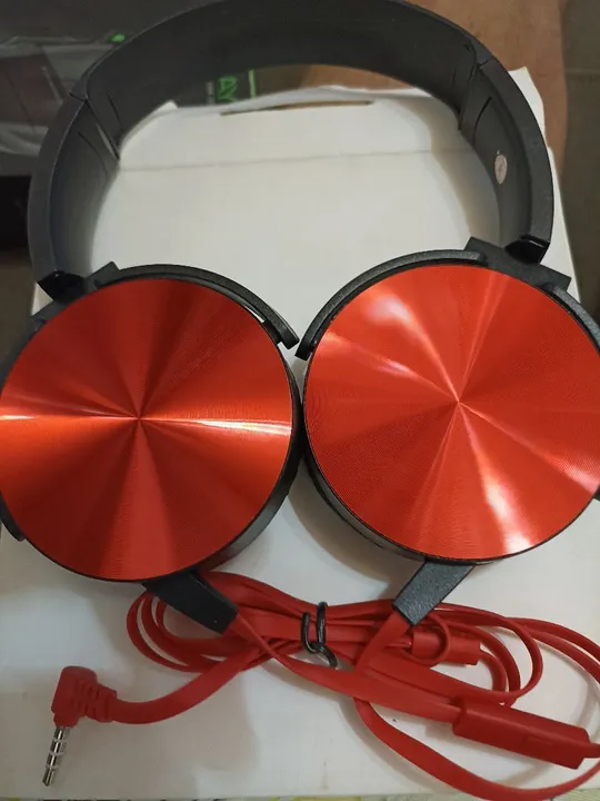 Fone de Ouvido Over-Ear Vermelho - Novo