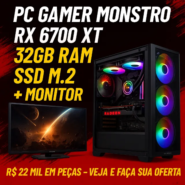 PC Gamer Monstro-Aceito moto (leia a descrição)