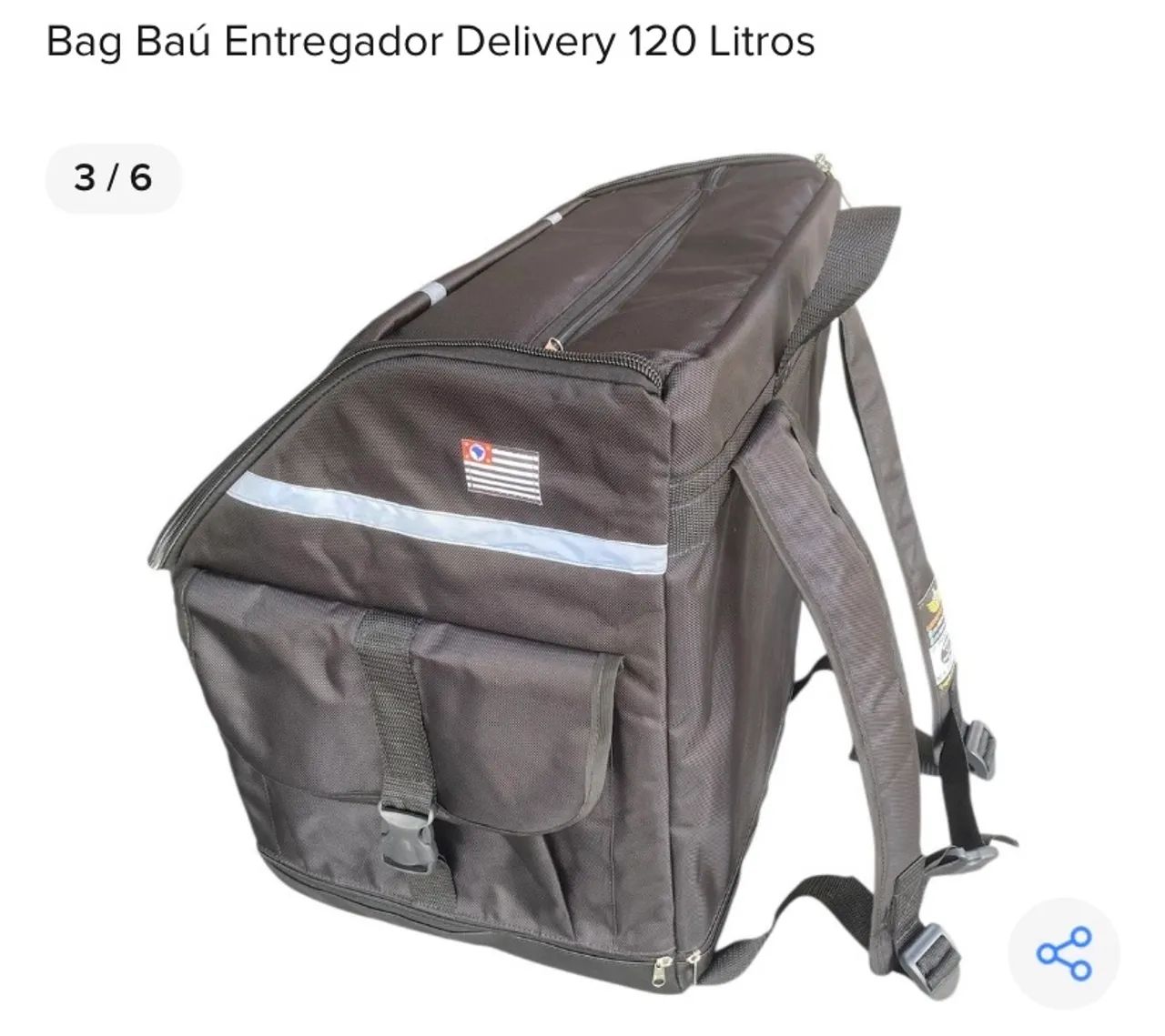 Bag baú entregador delivery 120 litros semi-nova - Foto 4