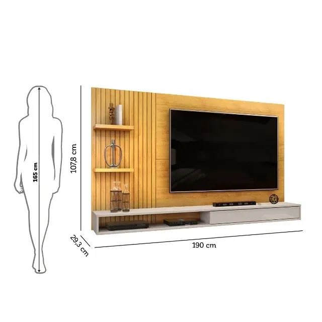 Painel TV Ripado Com 60 Polegadas 422082142662840321