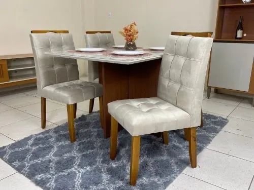 Mesa de Jantar 1.20×0.90 Com 4 Cadeiras- Entrega Rápida - Foto 4