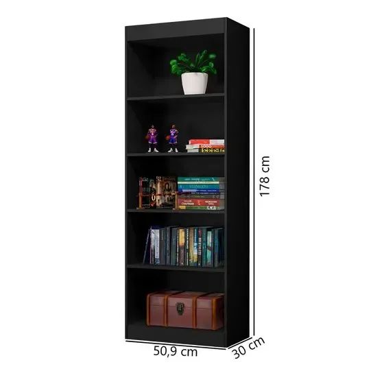 Caio Bookcase with 4 Shelves – Direct from Factory, We Deliver64728974607235121