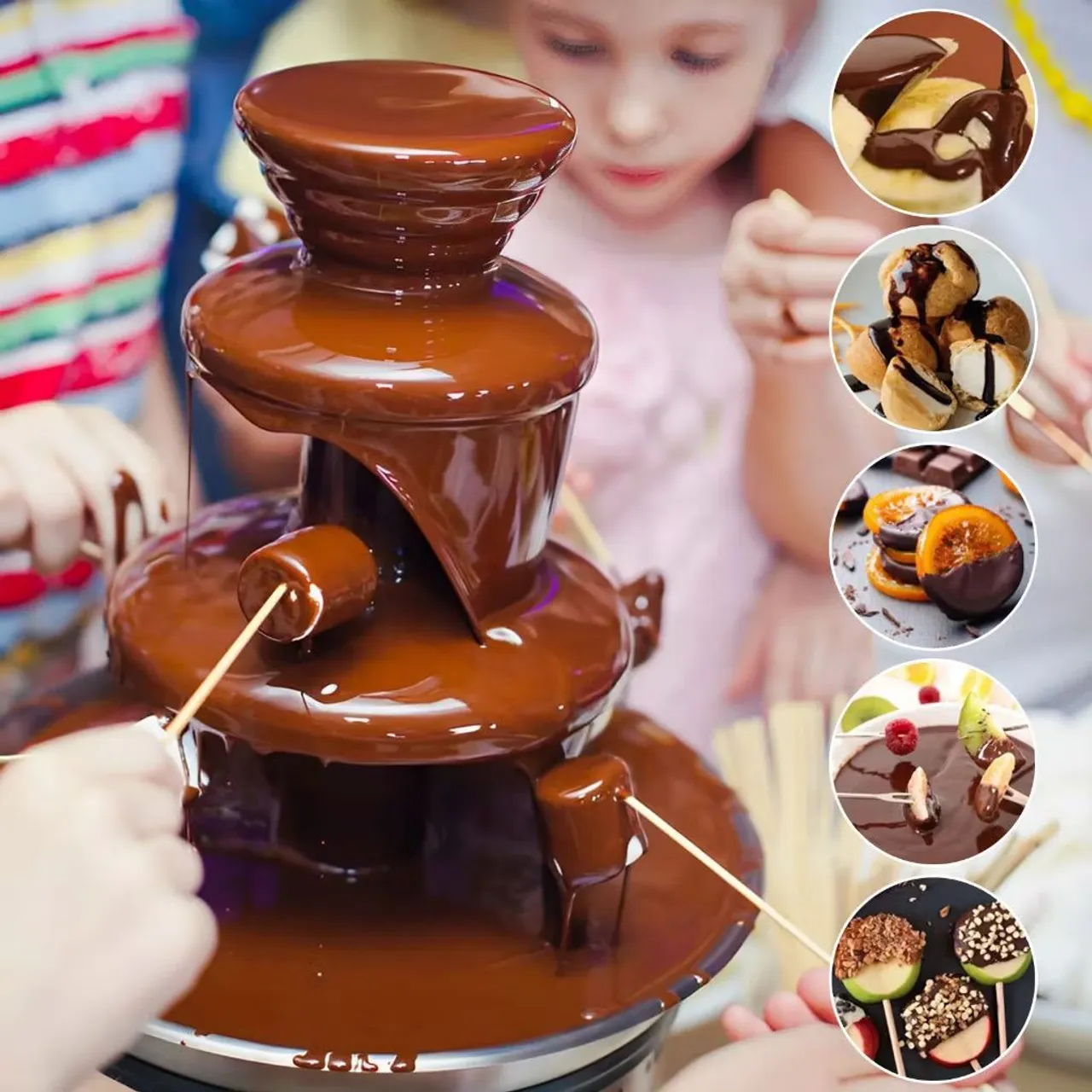 Fonte de Chocolate para Fondue Diversão e Delícias