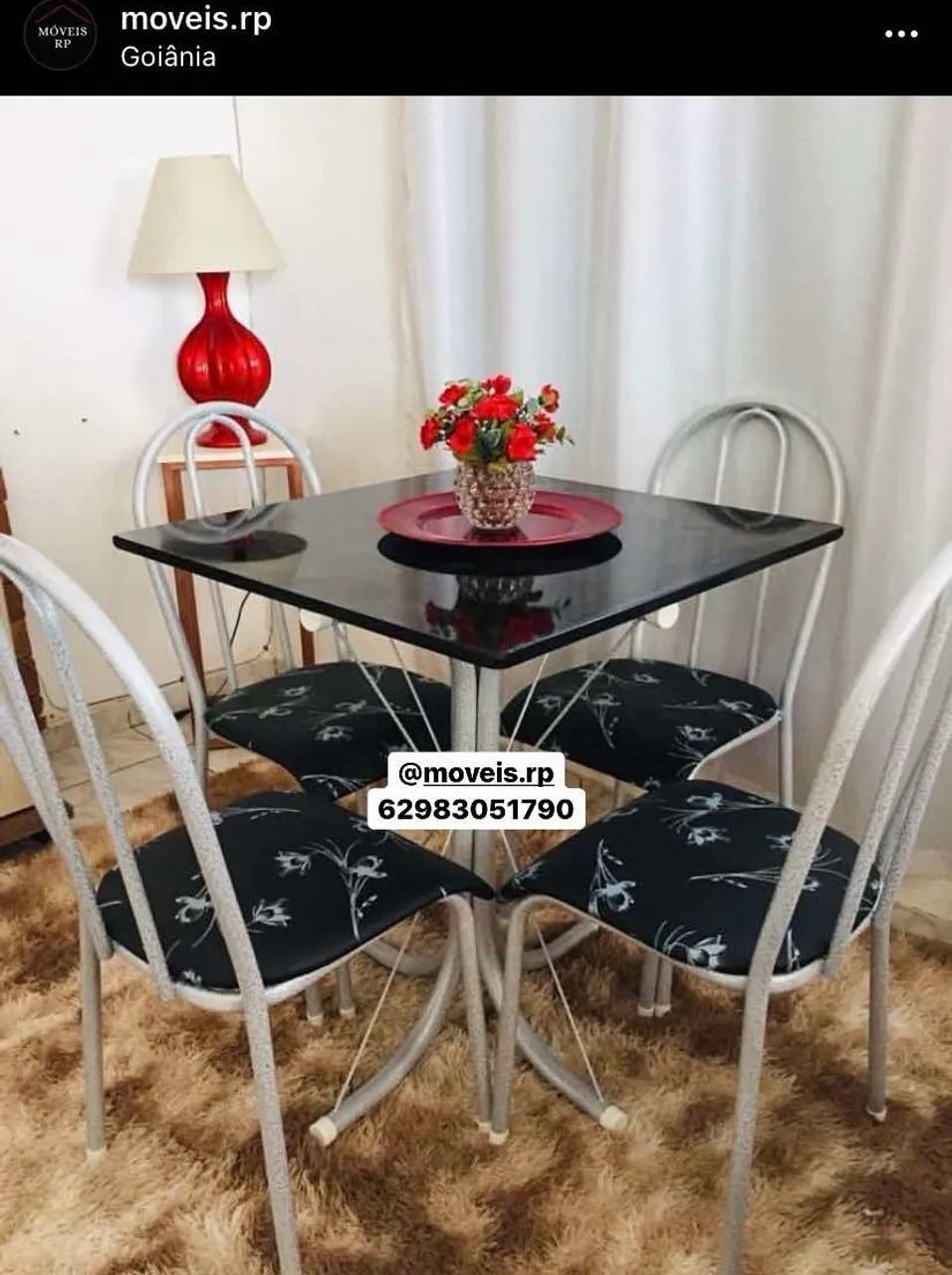 Mesa de jantar com 4 cadeiras eiffel - Foto 4