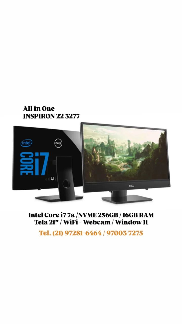 All in One Dell Inspiron 22 3277 Core i7 7300u