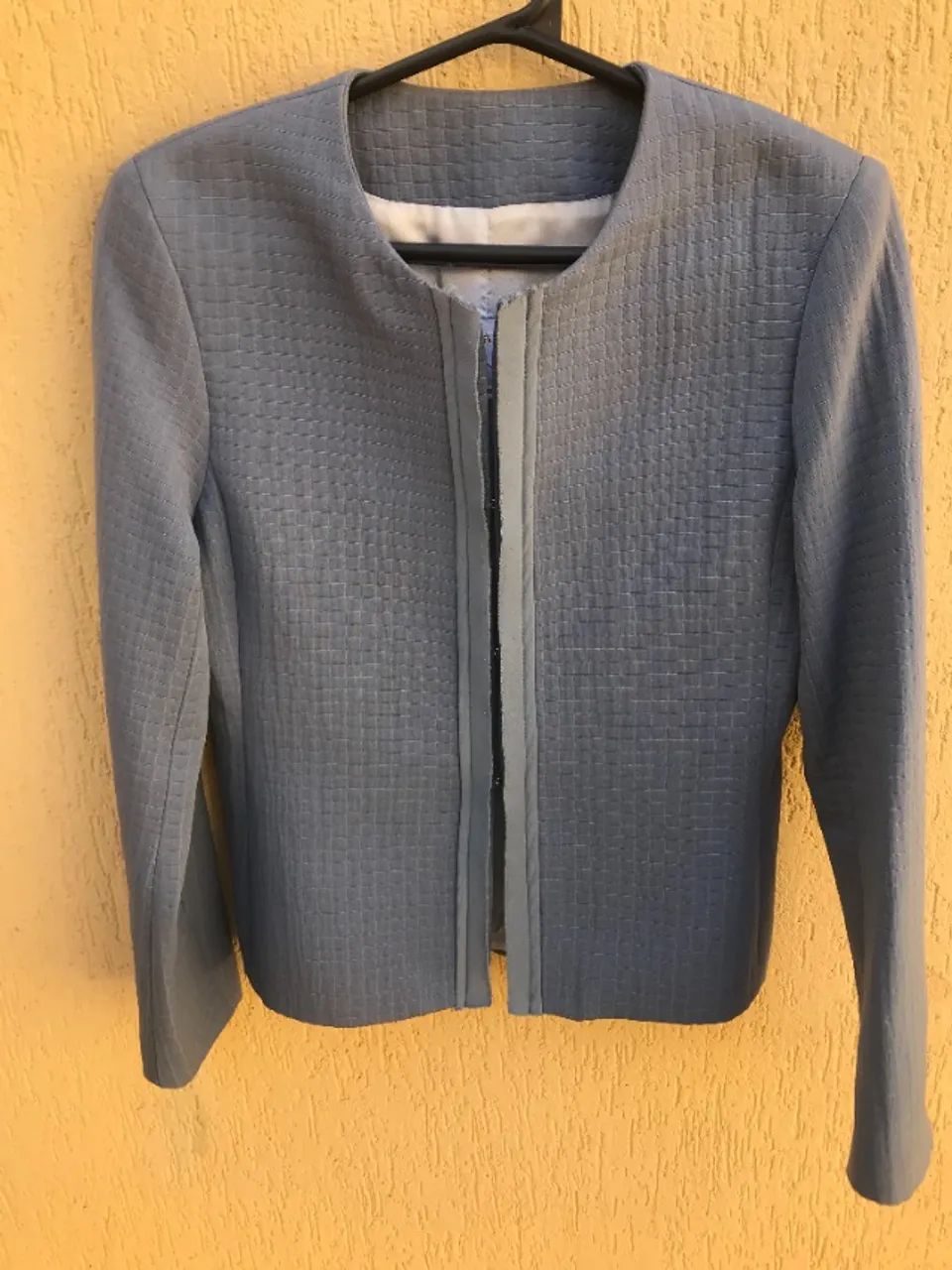 Blazer Azul Acinturado Da Novad (Usado)