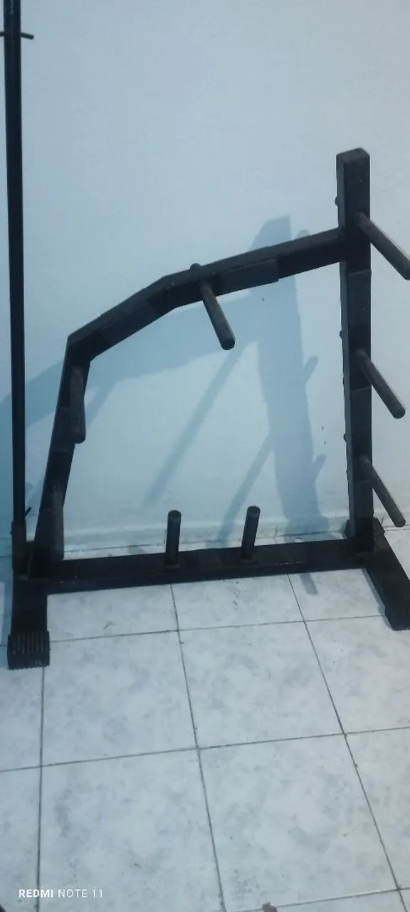 Suporte para anilhas e barras de musculaçã maciço o