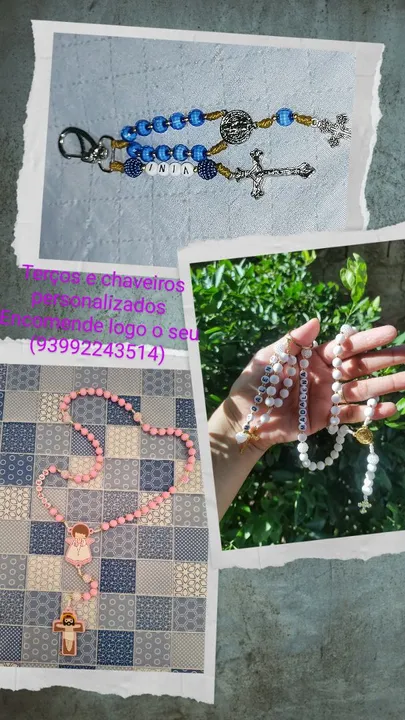 Terço e chaveiros Personalizados