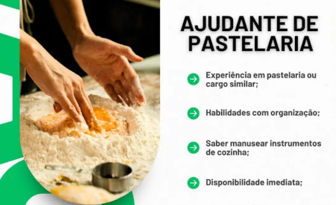 Ajudante para pastelaria