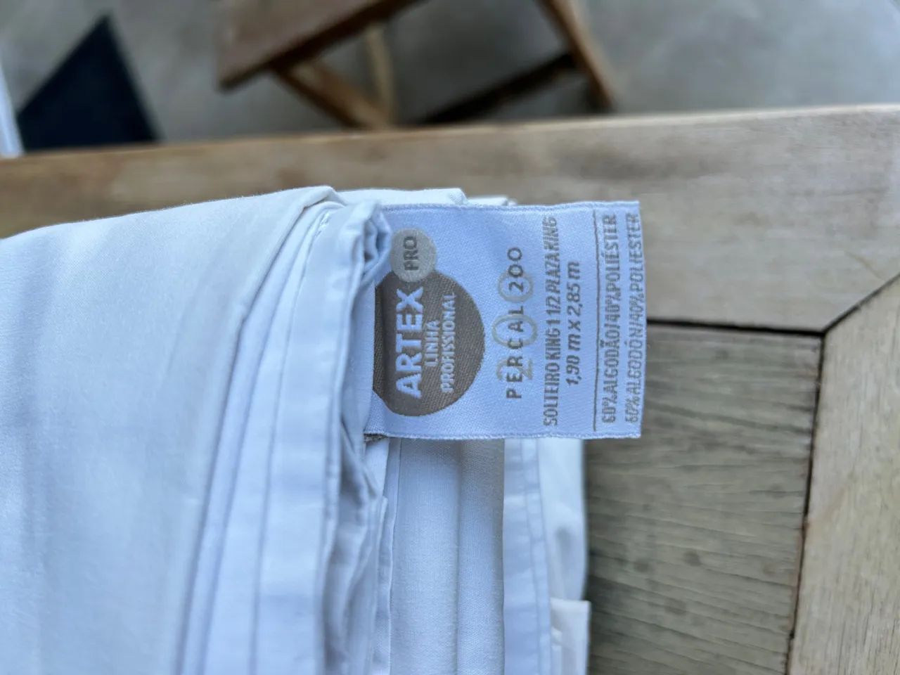 Lençol Solteiro King Artex Percal 200 Branco - Foto 5