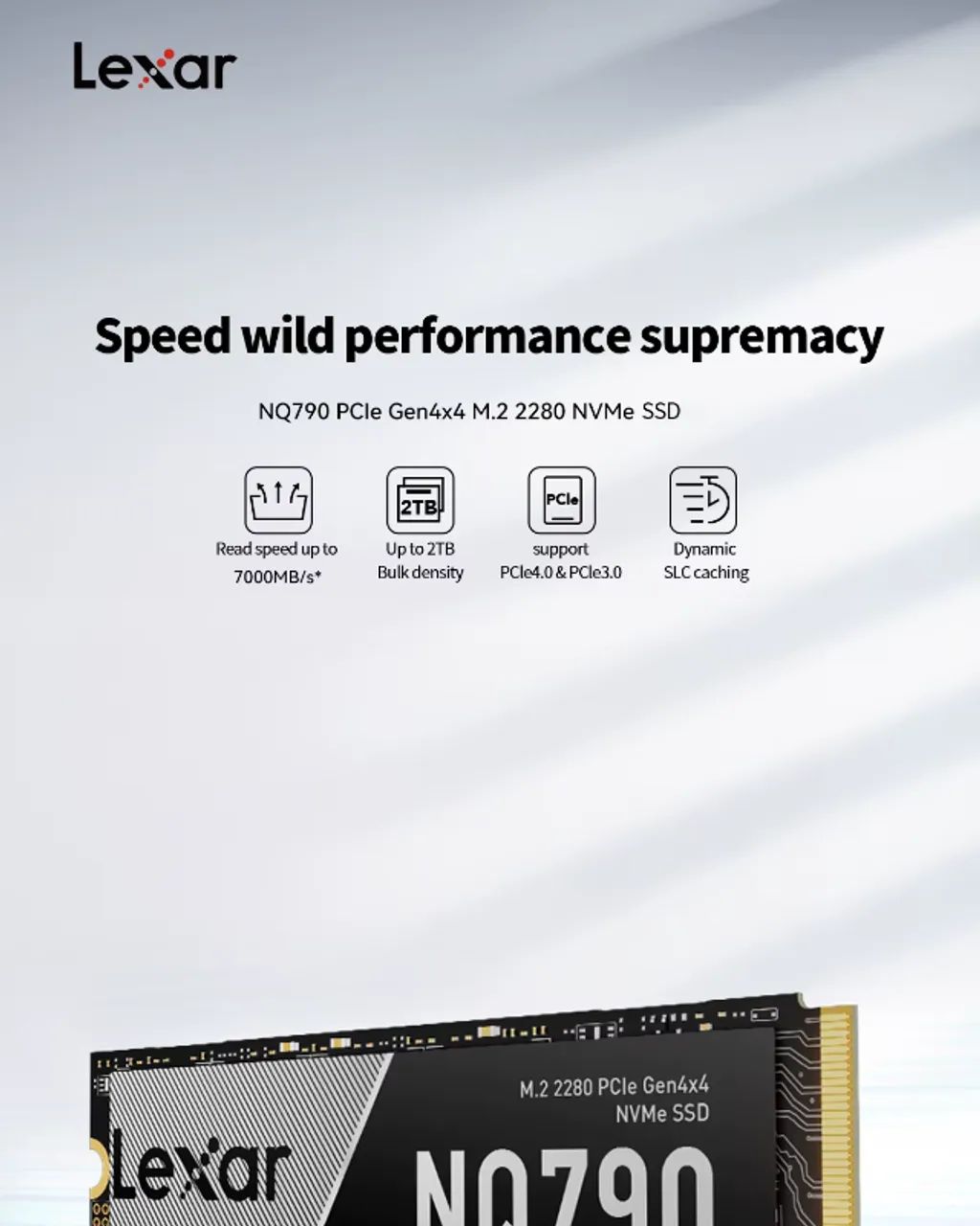 Ssd M.2 Nvme Lexar NQ790 1tb Até 7000Mbps de Leitura Compatível