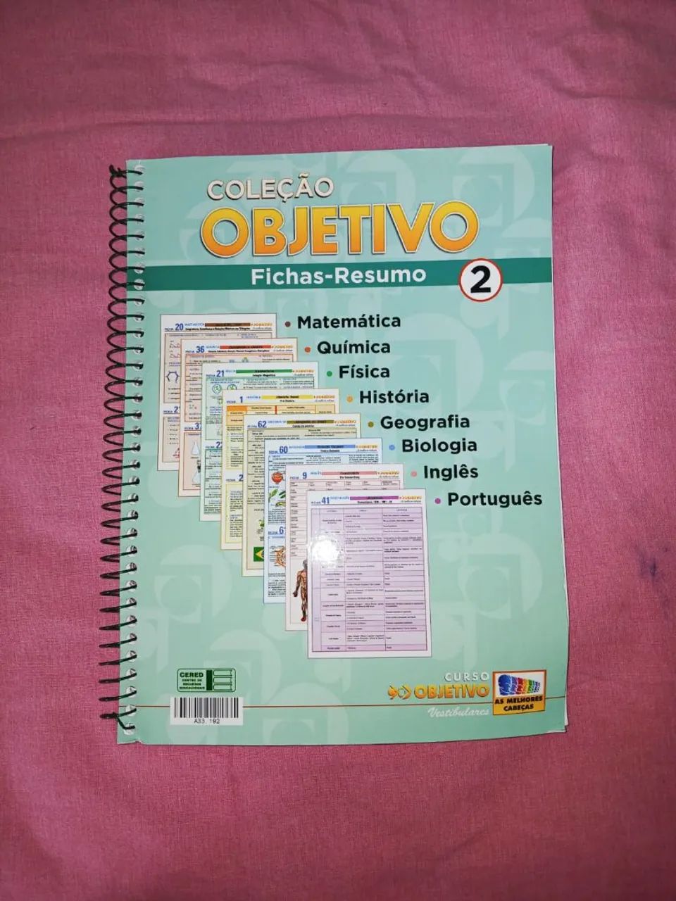 Livros Pré-Vestibular de Fichas-Resumo Volumes 1 e 2 - Coleção Objetivo  - Foto 3