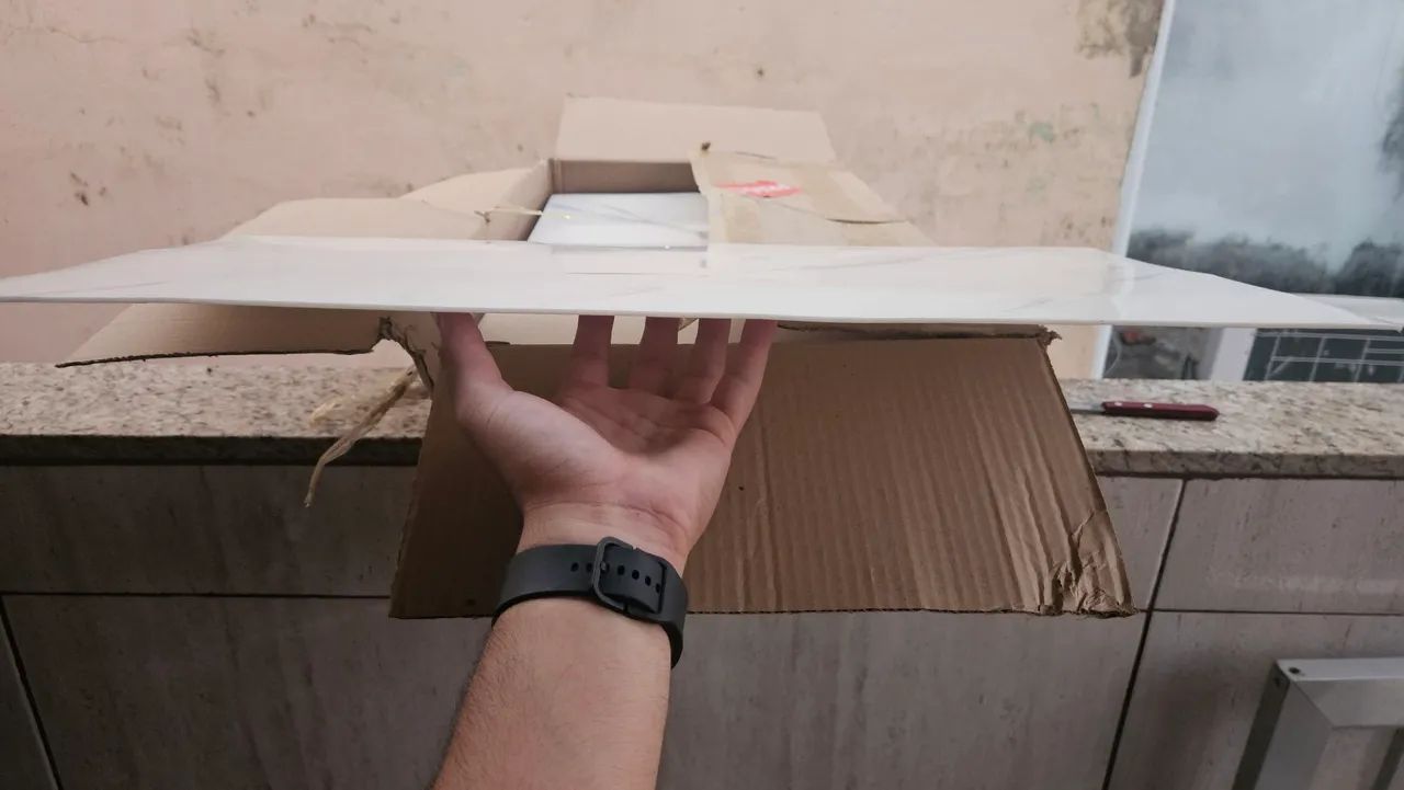 Papel de parede Porcelanato marmorizado para decoração - Foto 3