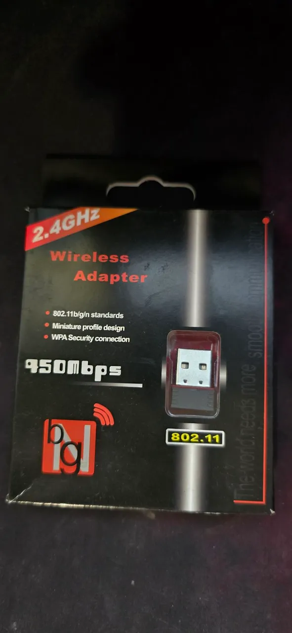 Adaptador Wi-Fi Wireless 2.4GHz 950Mbps - Conectividade de Alta Velocidade