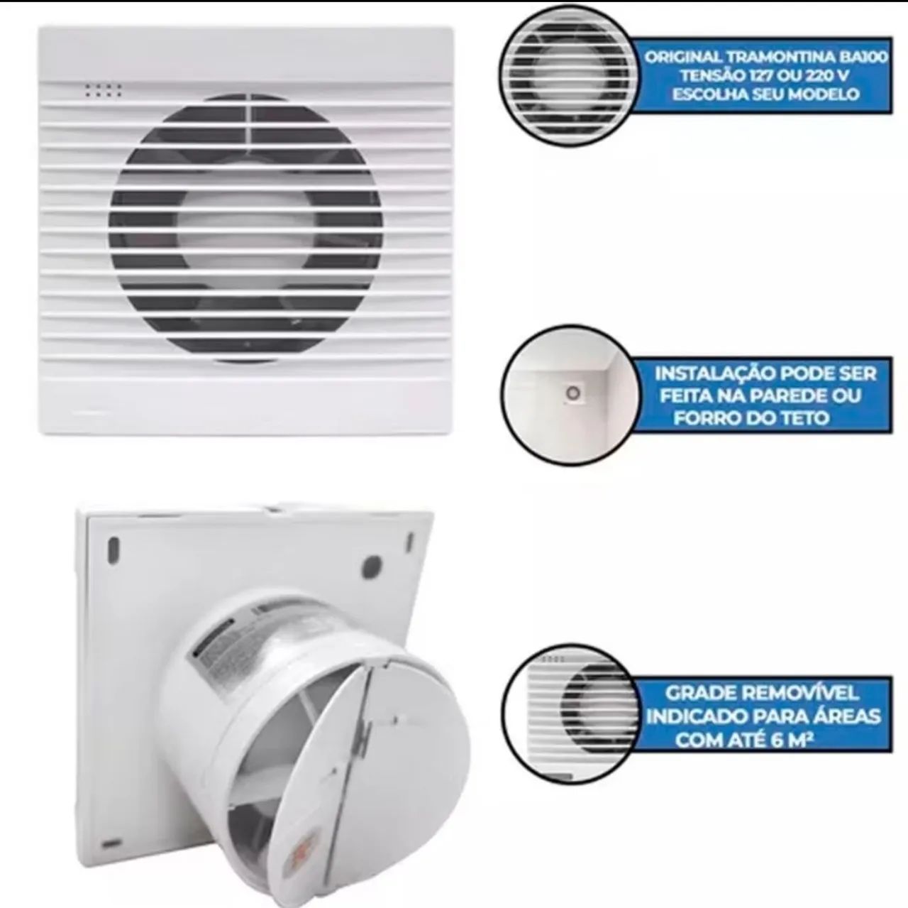 Ventilador Exaustor 100mm - Silencioso - Foto 3