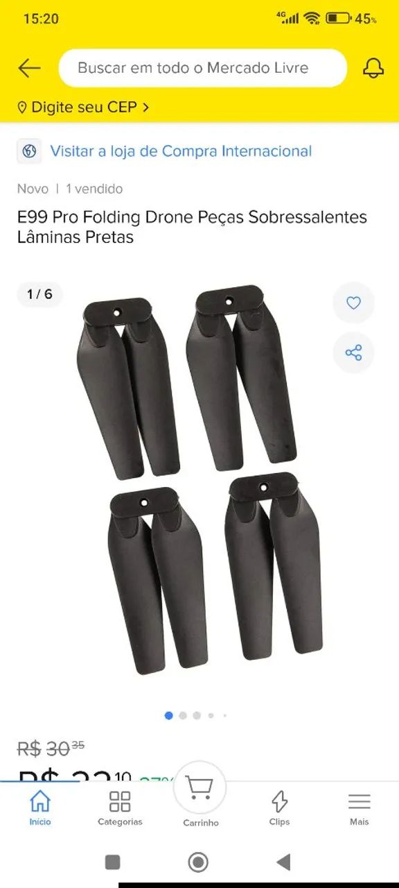 Peças Drone E99 e modelos parecidos  1800 mAh - Foto 5