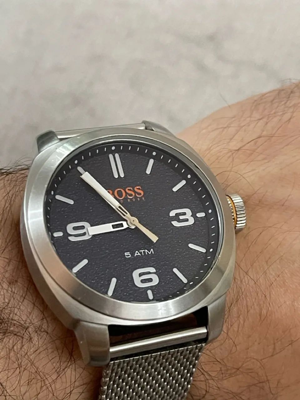 Relógio Boss Masculino Aço Prateado