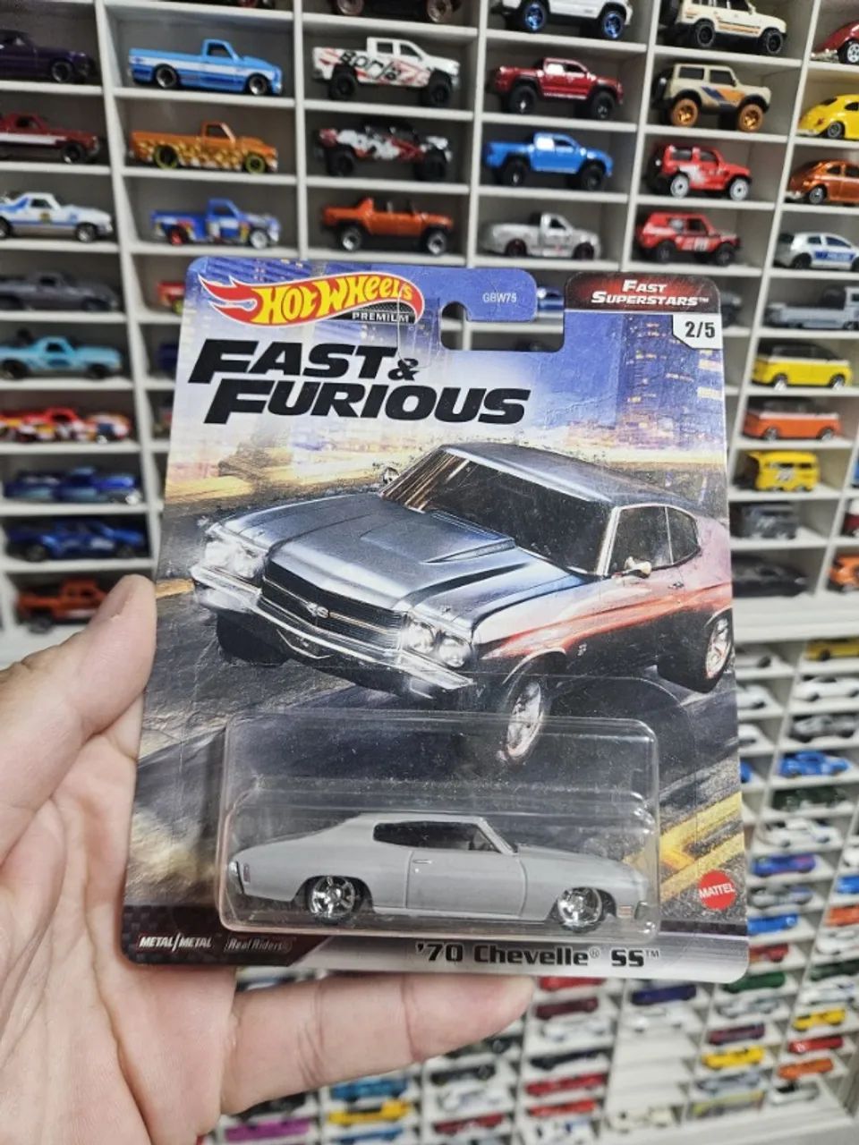 '70 Chevelle SS Cinza - Hot Wheels Premium Temático Velozes e Furiosos