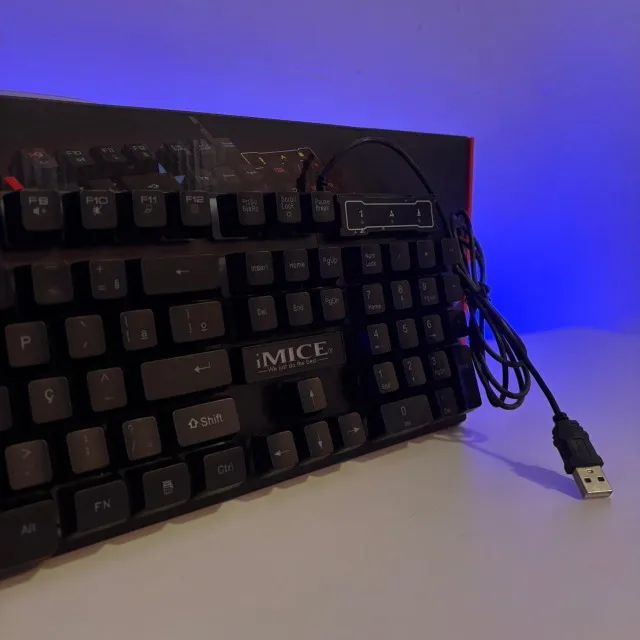 TECLADO COM FIO RGB - FAÇO ENTREGA - Foto 4