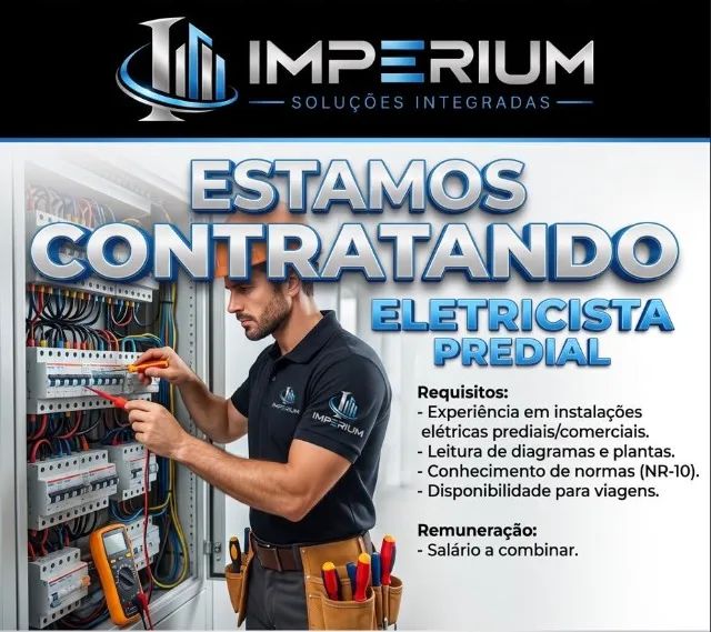 Vaga de Eletricista, Téc. em Refrigeração, Encanador e pintor. - Foto 4