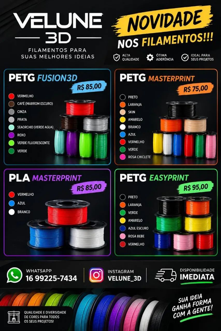 Filamentos impressora 3d