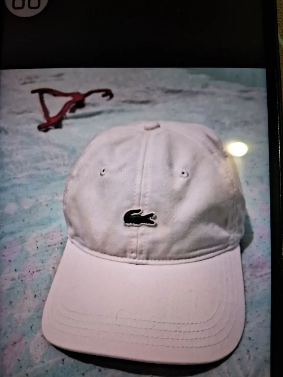 Boné Lacoste branco 