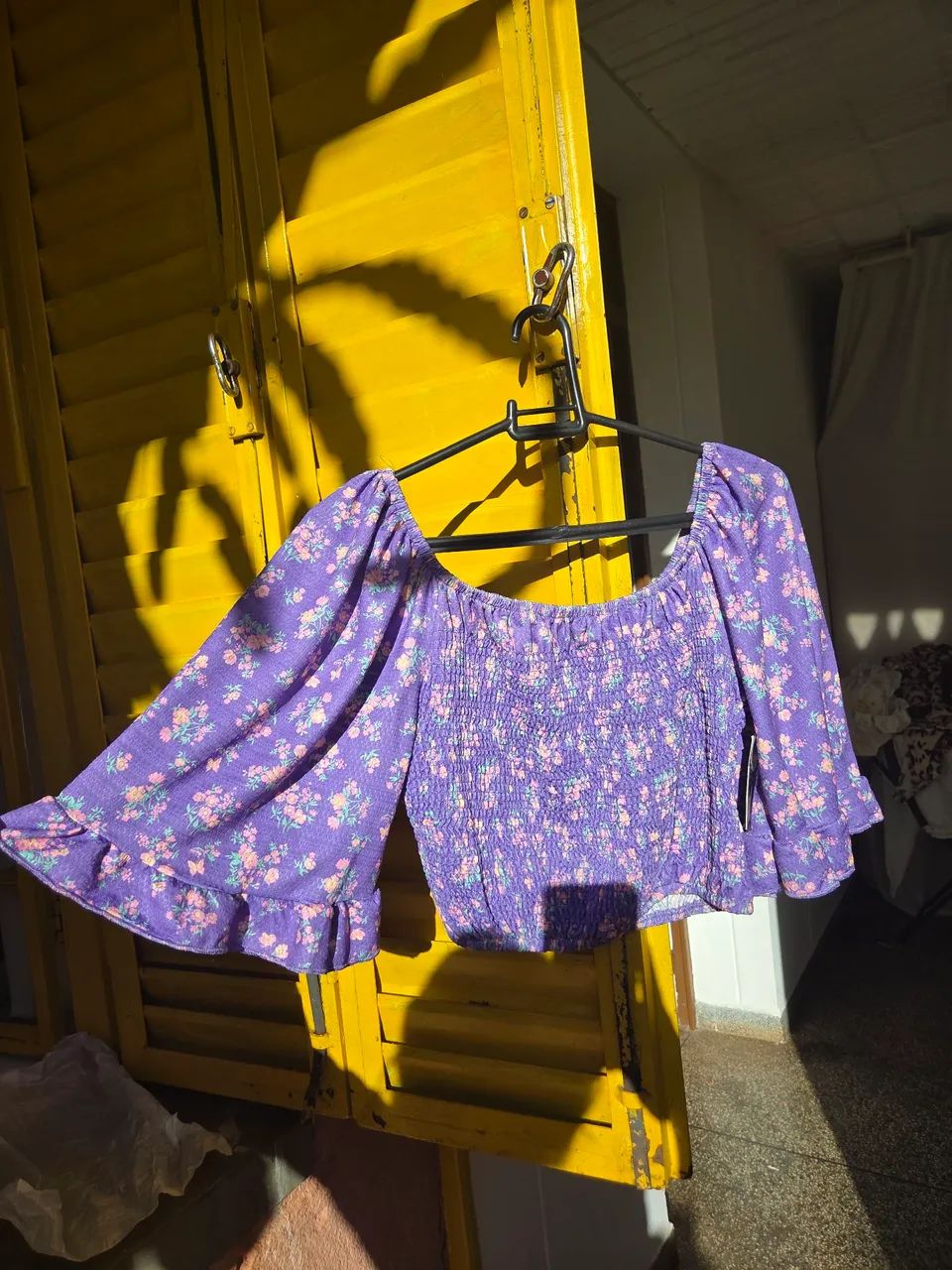 Cropped florido, Tam M, valor 35R$
