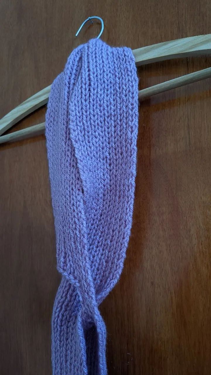Cachecol Artesanal Curto - Lilás  - Foto 2
