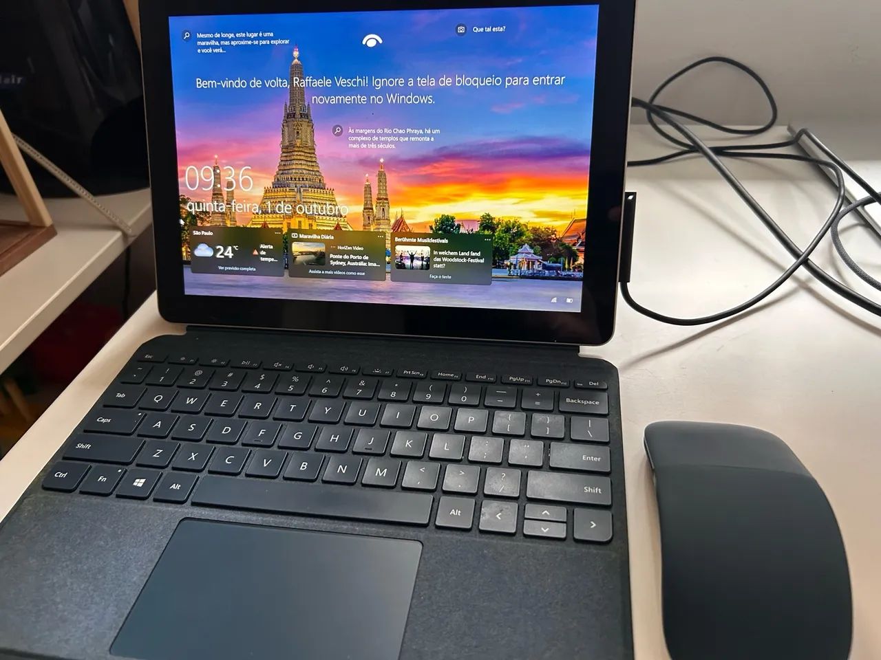 Microsoft Surface Go 8GB 128GB + Teclado + Arc Mouse Originais