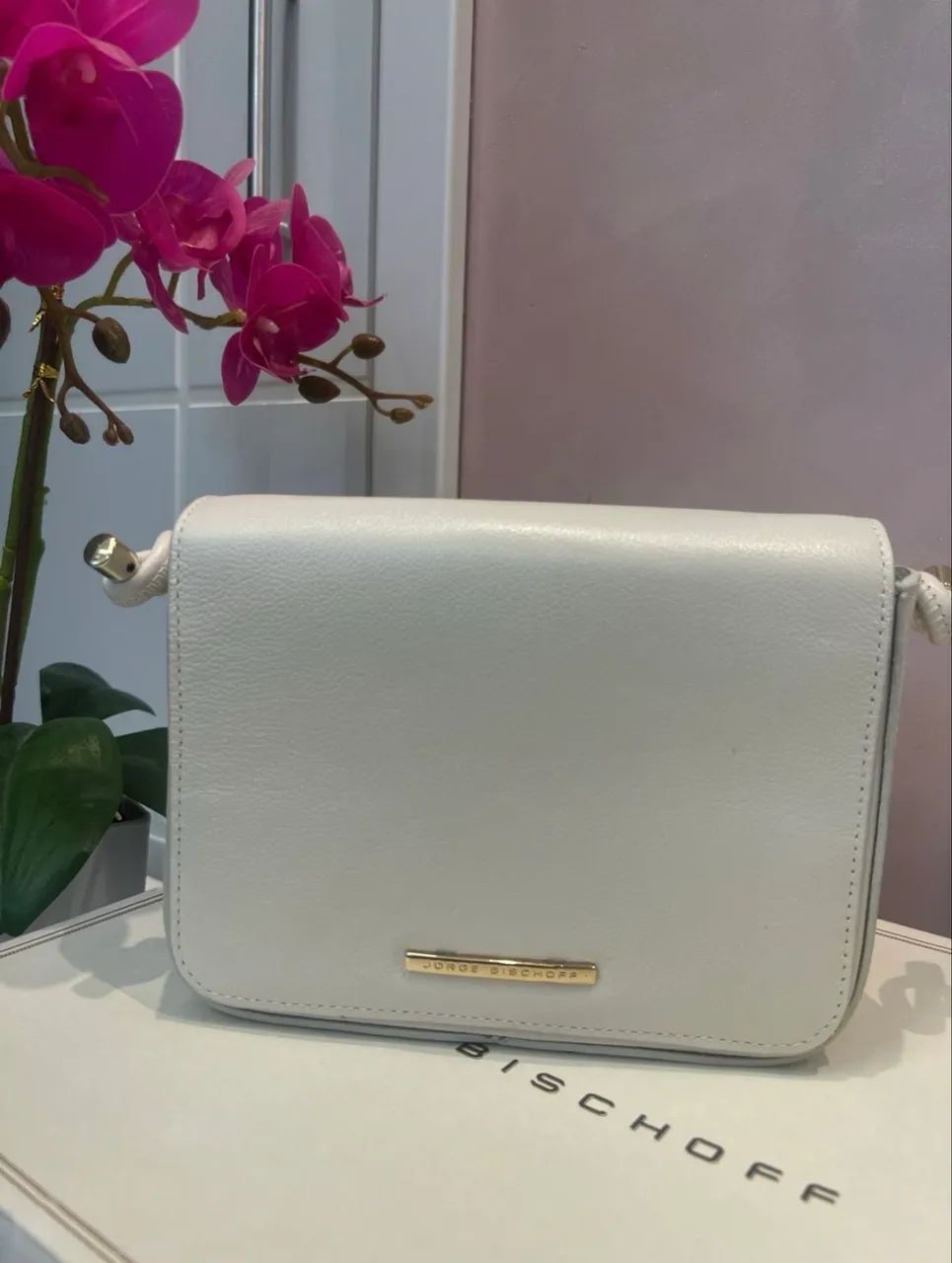 Bolsa em couro Jorge Bischoff - Off White  - Foto 2