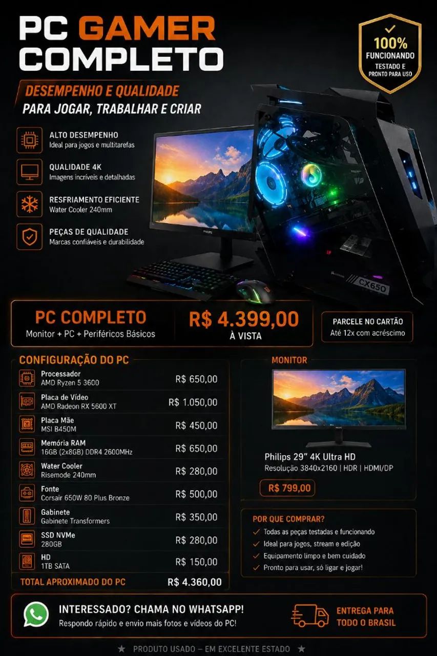 Pc gamer montado