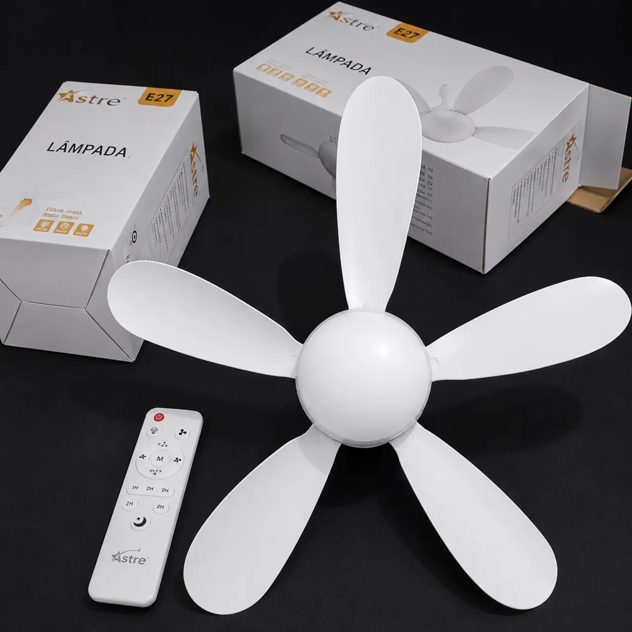 Ventilador de Teto LED E27 5 Pás com Controle Remoto - Foto 2