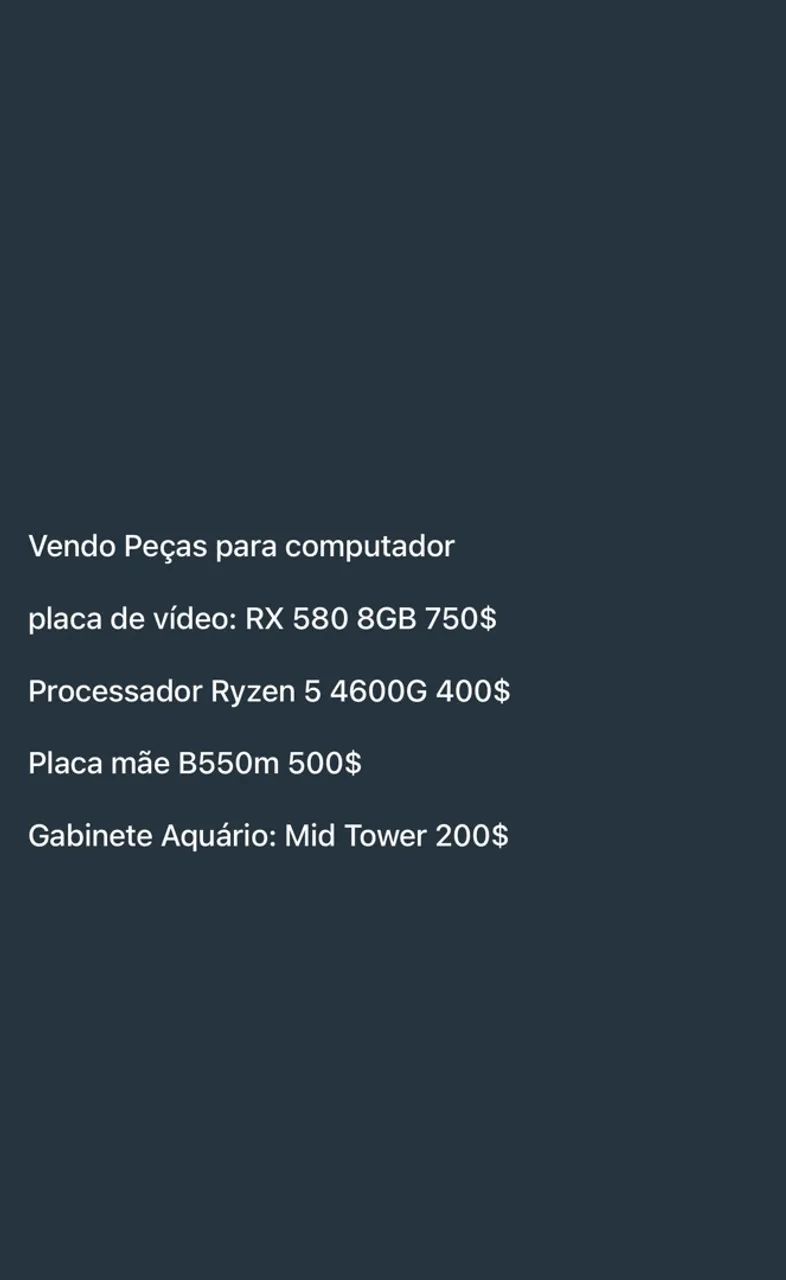 Peças para computador 