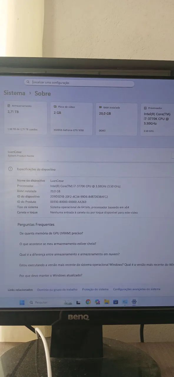 Vendo PC completo com mesa R$2.800,00 - Foto 3