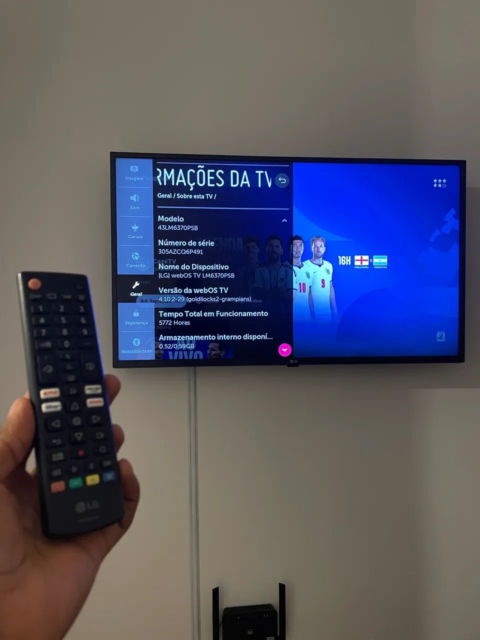 Tv smart LG 43 polegadas semi nova  - Foto 2