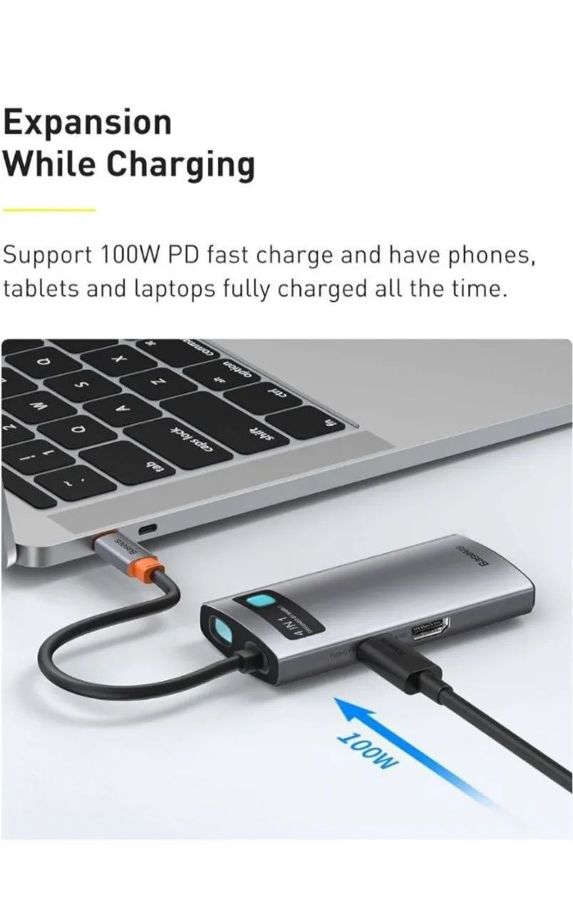 Hub Usb C Ideal Para MAC Baseus (Original e Lacrado) - Foto 4