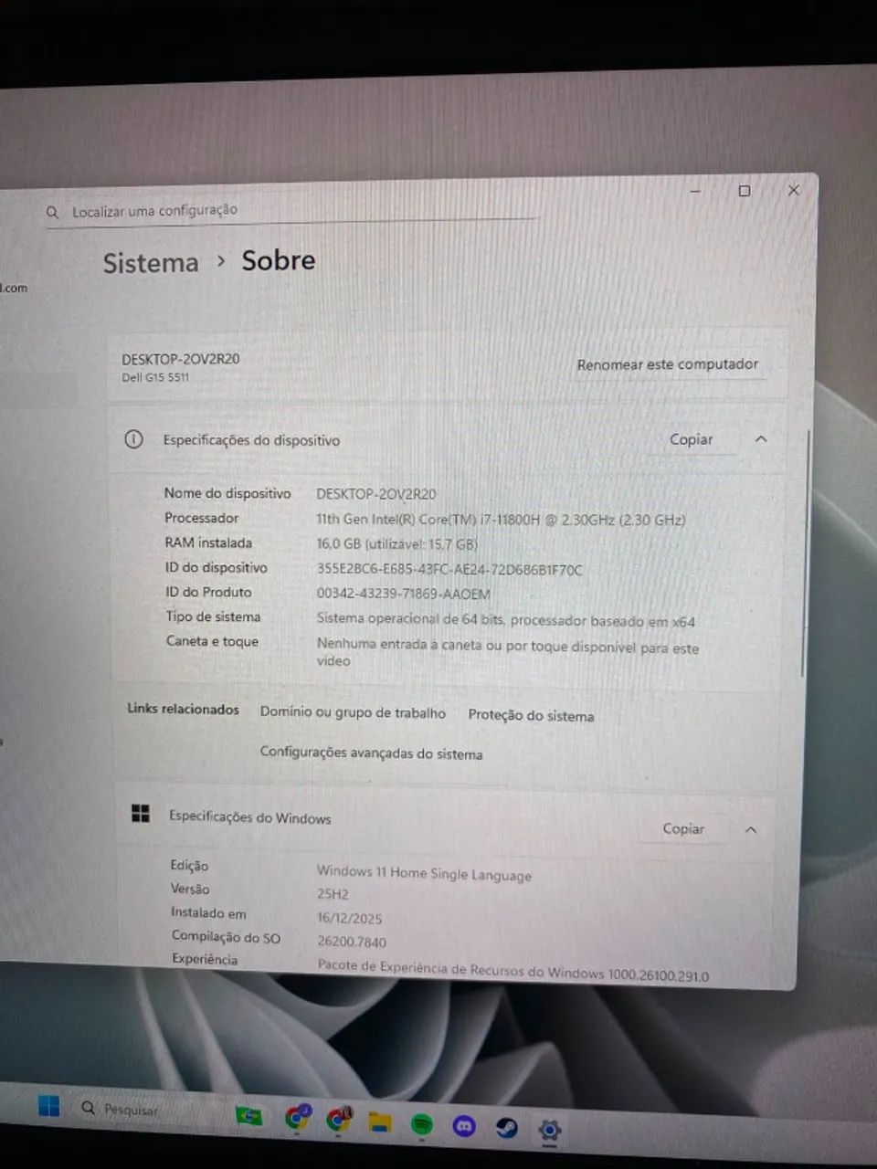 Notebook Gamer i7 RTX 3060 - Dell G15 - Foto 3